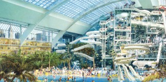Projeto mostra como deve ser o parque aquático que o American Dream Mall planeja abrigar