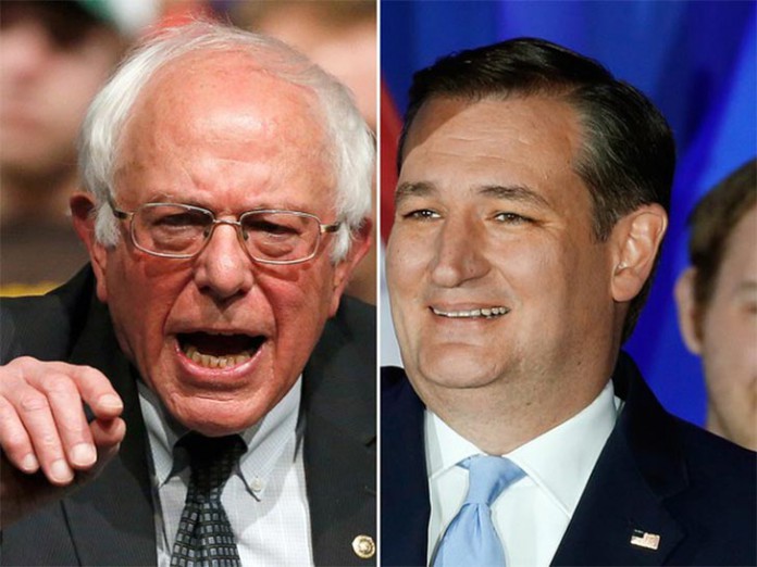 Bernie Sanders e Ted Cruz venceram as prévias em Wisconsin