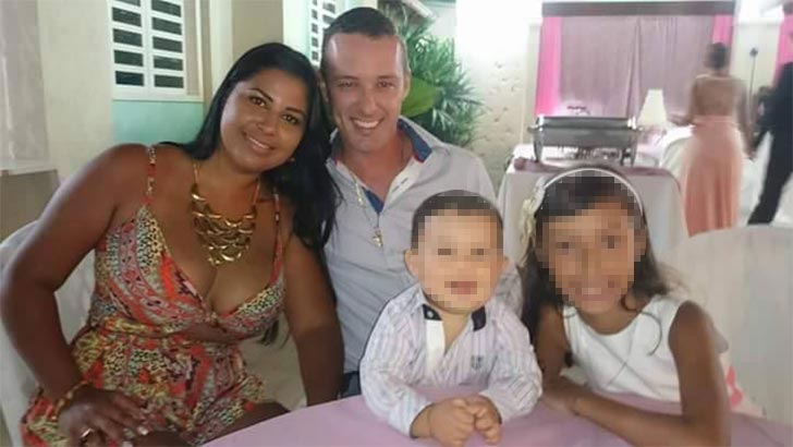 Wagno Silva com a família antes de ir para as Bahamas