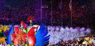 Carnaval marcou a festa de encerramento da Olimpiada
