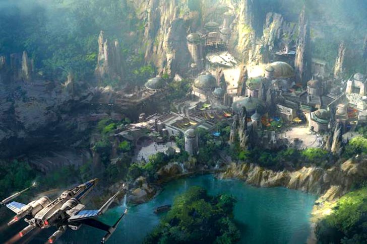 Primeira imagem divulgada pela Disney da uma ideia de como deve ser a area dedicada a ‘Star Wars’