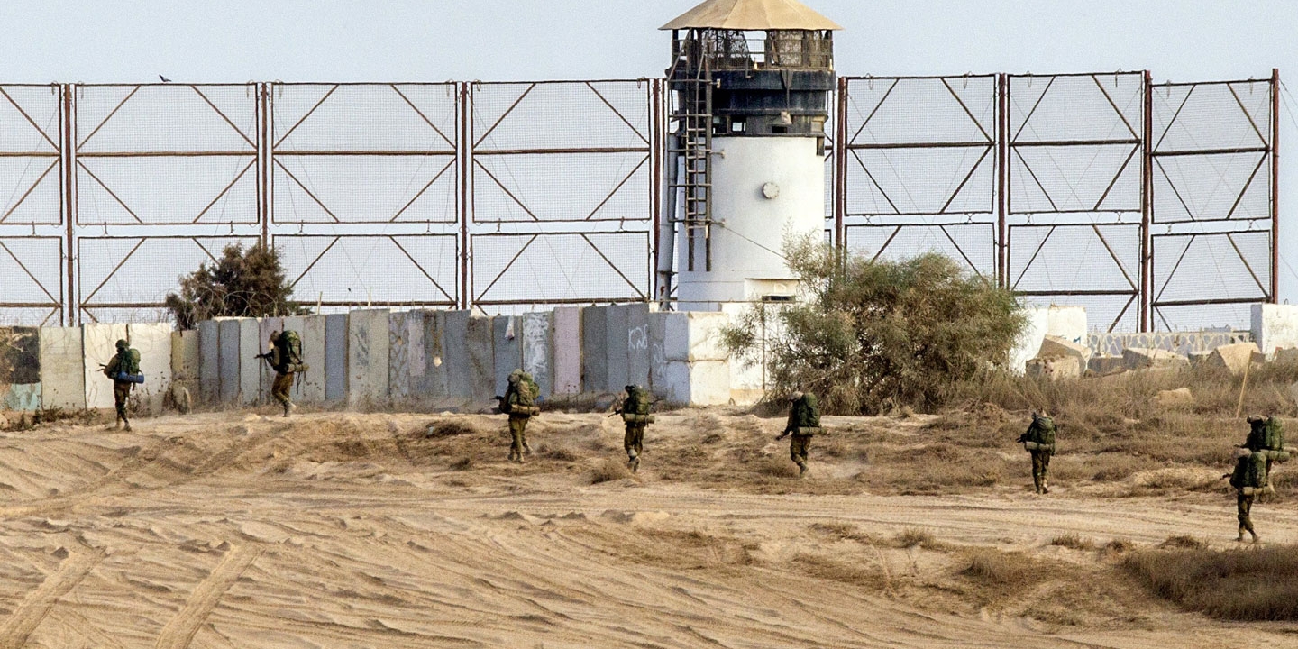 Barreira de defesa na Faixa de Gaza, em Israel