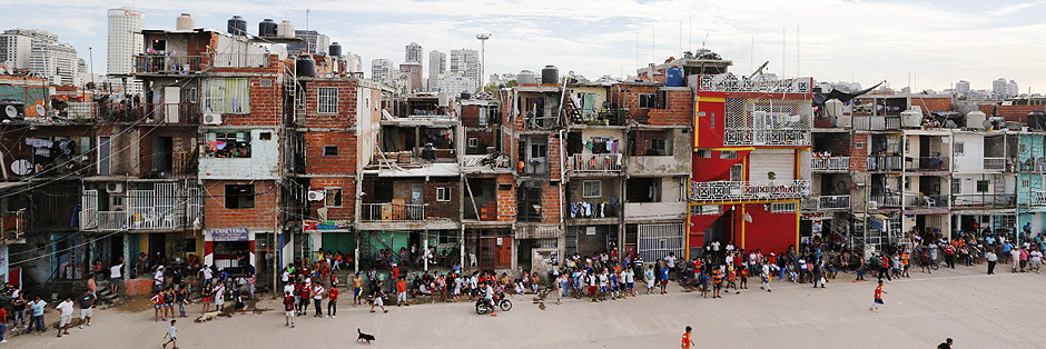 A favela Villa 31, no bairro do Retiro, em Buenos Aires
