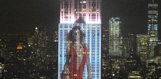 Gisele Bündchen é projetada no Empire State Building