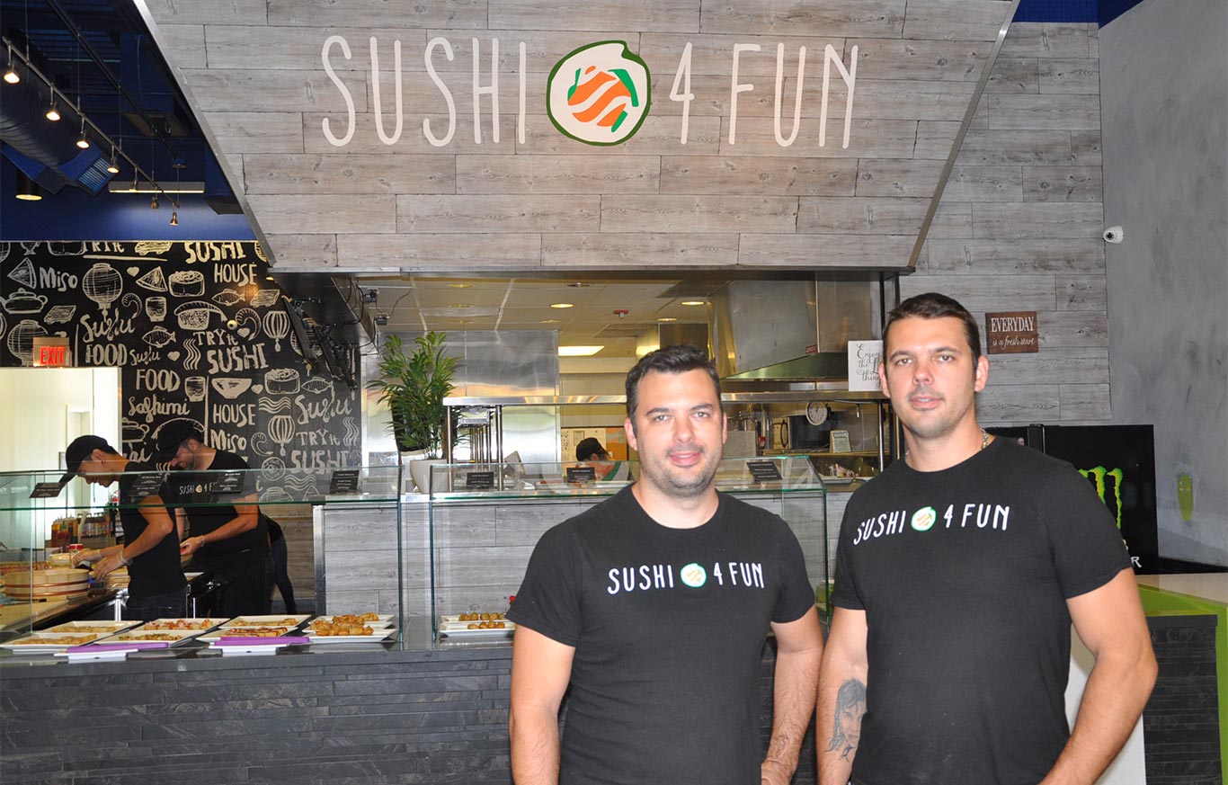 Thiago e Eric Lima são proprietários do Sushi 4 Fun
