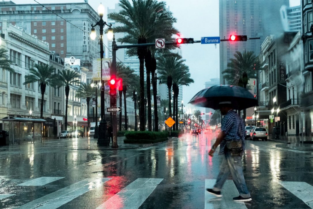 Fortes chuvas em New Orleans na Lousiana