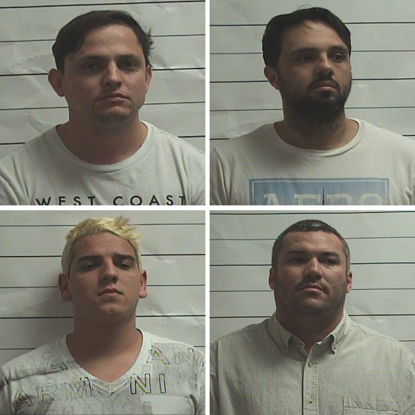 André Pereira, João Neto, Fernando Minguzzi e Harik dos Santos (sentido horário) estão presos
