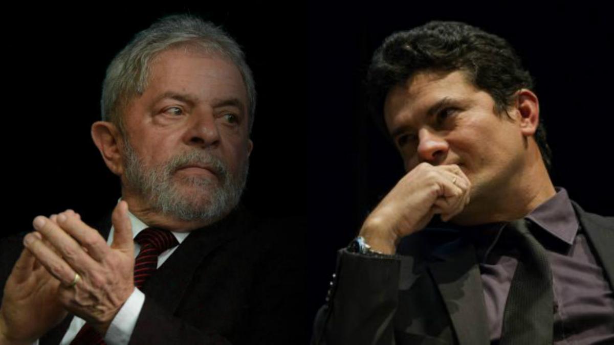 Ex-presidente Lula e o juiz federal Sérgio Moro