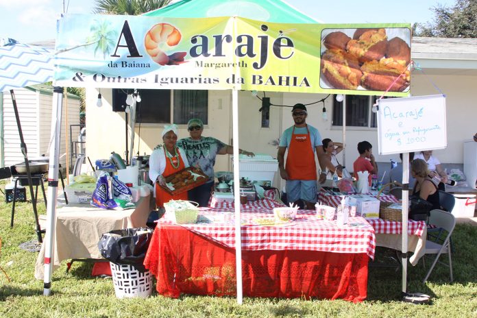 Barraca de acarajé na Feira de Artesanato