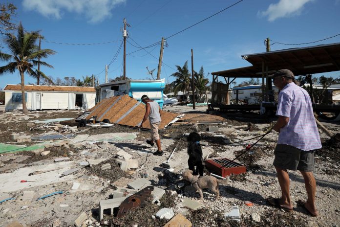 Devastação causada pelo furacão Irma na região de Flórida Keys