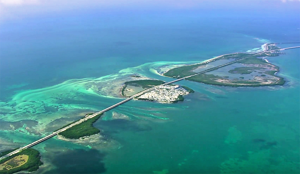 Região de Florida Keys vista de cima (Florida Keys News Bureau)