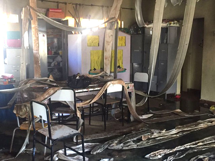 Interior da creche de Janaúba que foi incendiada (Foto: Natalia Jael)