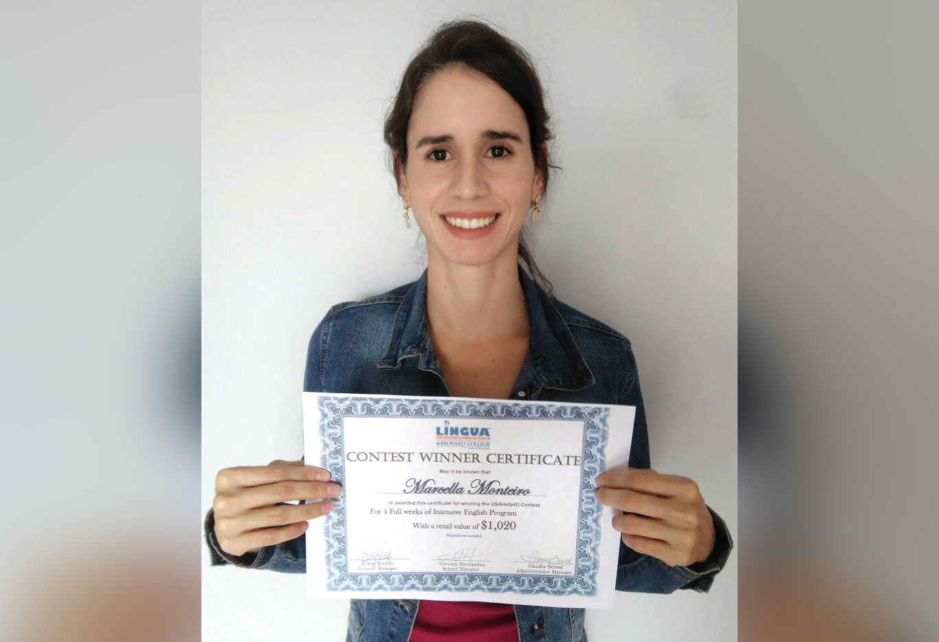 Marcella Monteiro Corrêa Lima. De 34 anos, foi a grande vencedora do Contest 2017