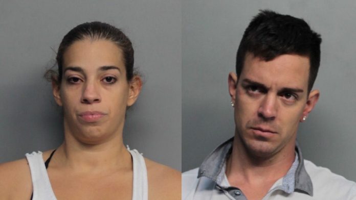 Ana e Wilbert foram presos acusados de roubo FOTO Miami-Dade Police