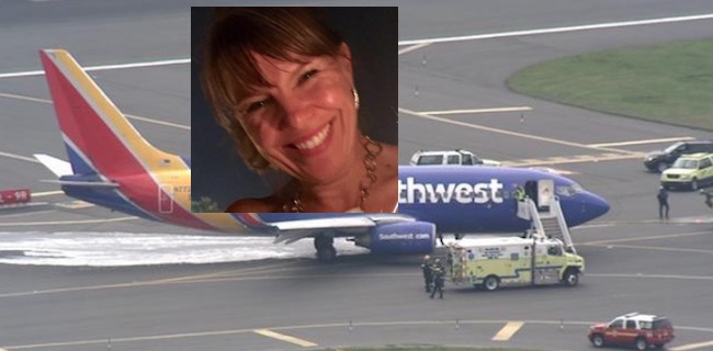 Jennifer morreu no incidente como avião da Southwest FOTO Reprodução