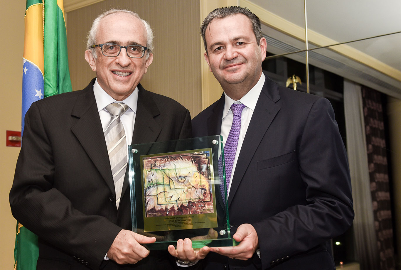 Cassio Segura, Presidente 2018 da BACCF e Jose Efromovich, Presidente do Conselho Avianca Brasil