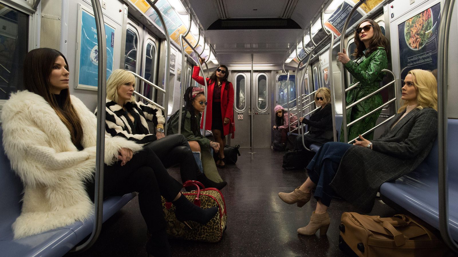 Cena de “Oceans 8” com Sandra Bullock entre as estralas do longa