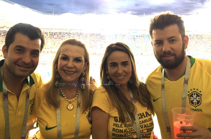 Betinho ,Marta ,Felicia e Carlos Ramos na Rostov Arena