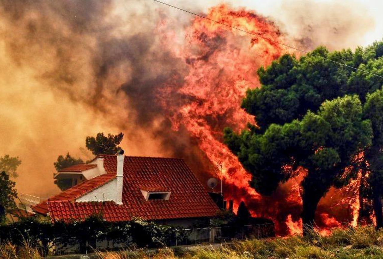 Incêndio devasta a Grécia (Foto: Getty Images)