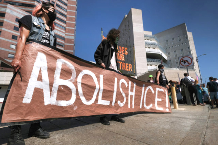 Manifestação contra o ICE