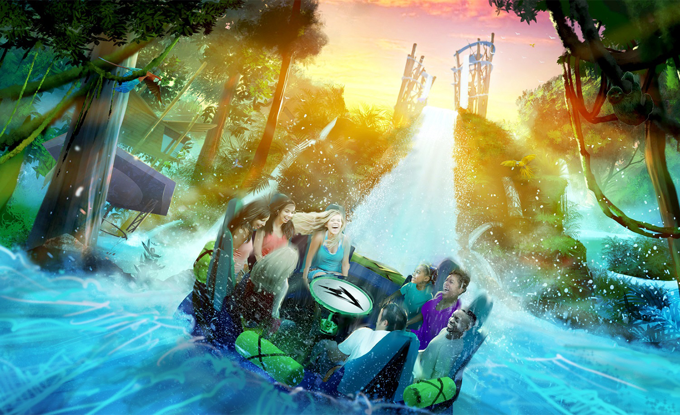 Nova atração Infinity Falls do SeaWorld Orlando terá a mais alta queda do mundo (Foto: SeaWorld)