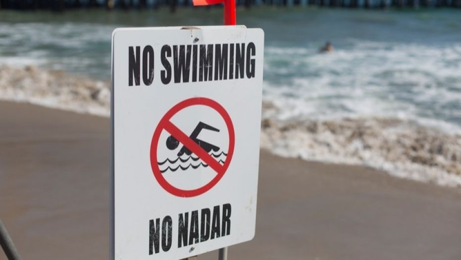 Praias foram interditadas para o banho
