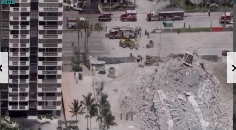 Prédio despencou em Miami Beach