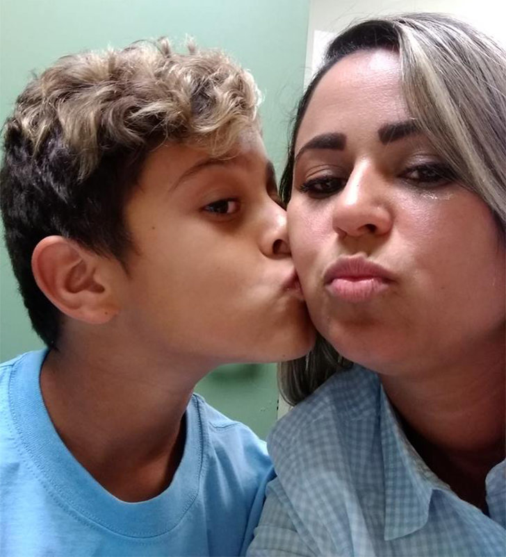 Sirley reencontra o filho