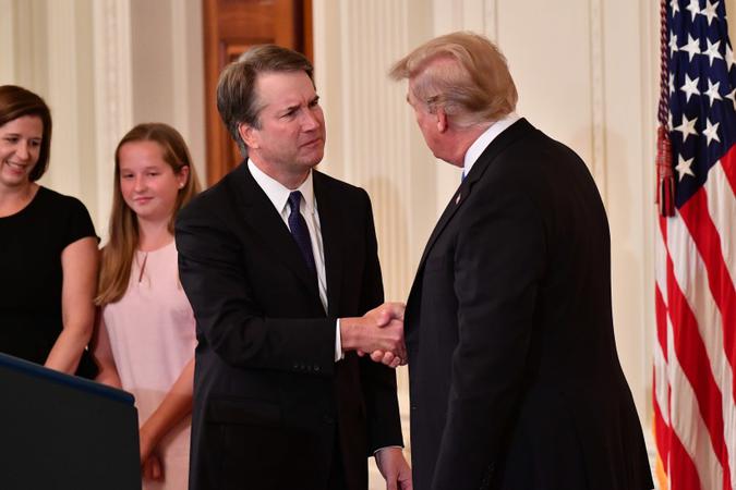 Trump anunciou nome de Brett Kavanaugh para a vaga na Suprema Corte FOTO AFP SAUL LOEB