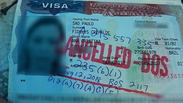 A brasileira teve visto cancelado após ser deportada dos EUA