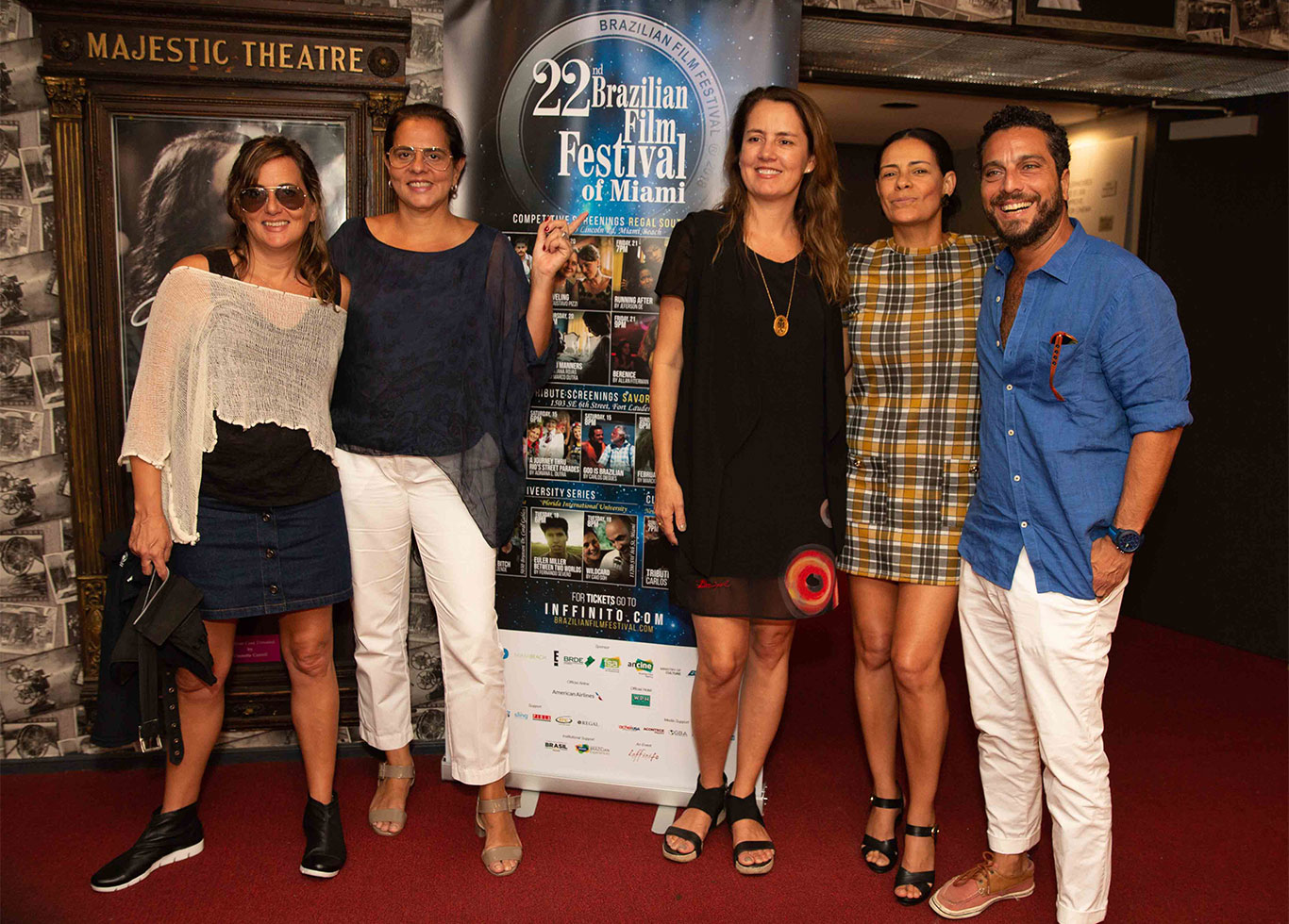 Flávia Guimarães, Adriana Dutra, Viviane Spinelli, Neuza Farache e Rafael Gnone, diretores e produtores do BRAFF Miami