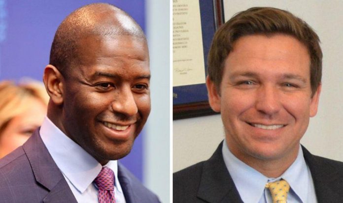 Andrew Gillum e Ron DeSantis disputam uma vaga de governador na FL