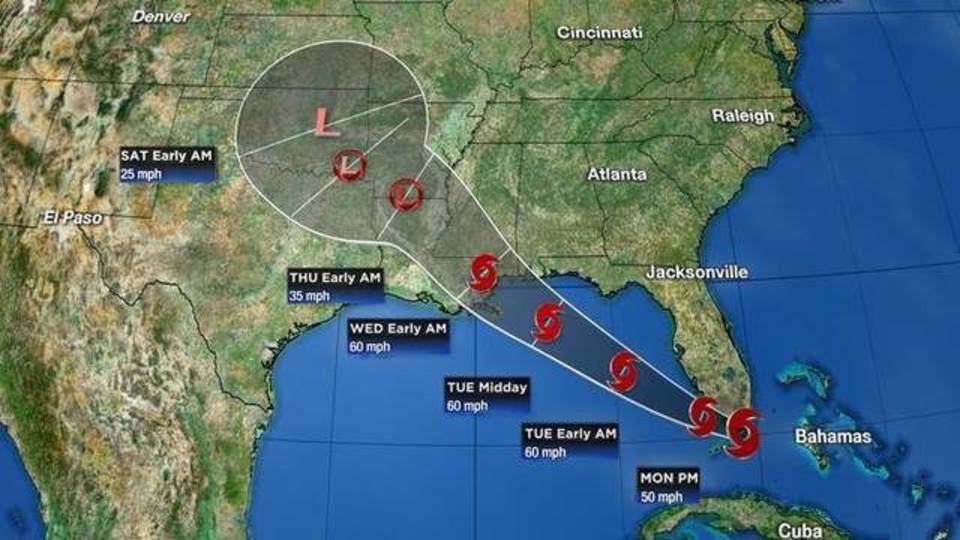 Tempestade tropical Gordon traz muita chuva para a Flórida