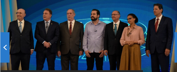 Sete candidatos participaram de debate na TV Globo