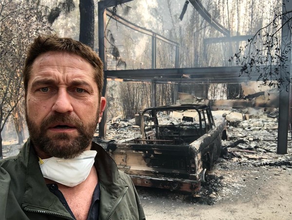 Gerard Butler tem casa destruída em incêndio na Califórnia