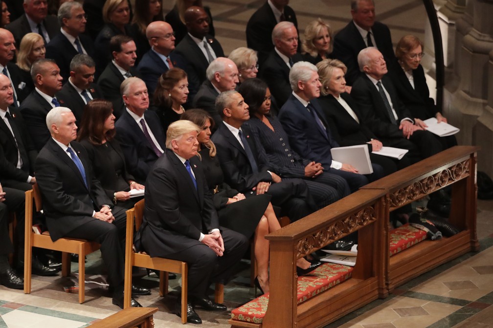 Autoridades se reuniram para o funeral de George H. W. Bush FOTO GETTY IMAGES