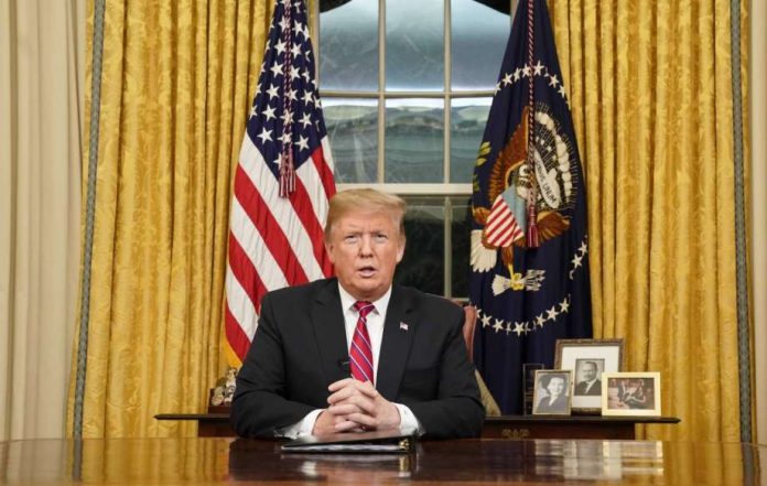 Trump faz pronunciamento à nação FOTO Carlos Barria, AP