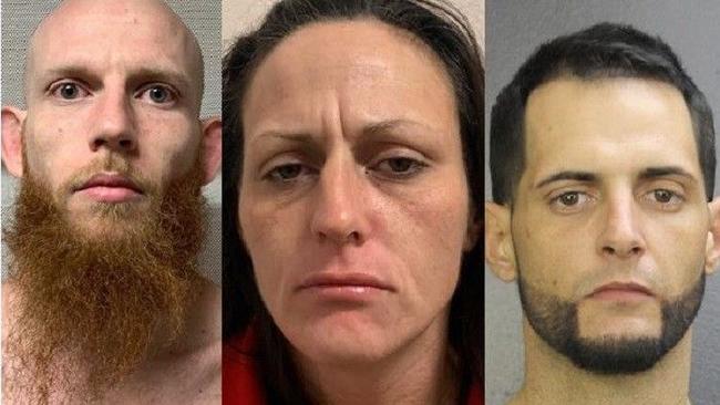 Joshua Grieff, Natalie Williams e Andres Rafael são acusados de assaltar, agredir e sequestrar um imigrante sem documentos em Davie