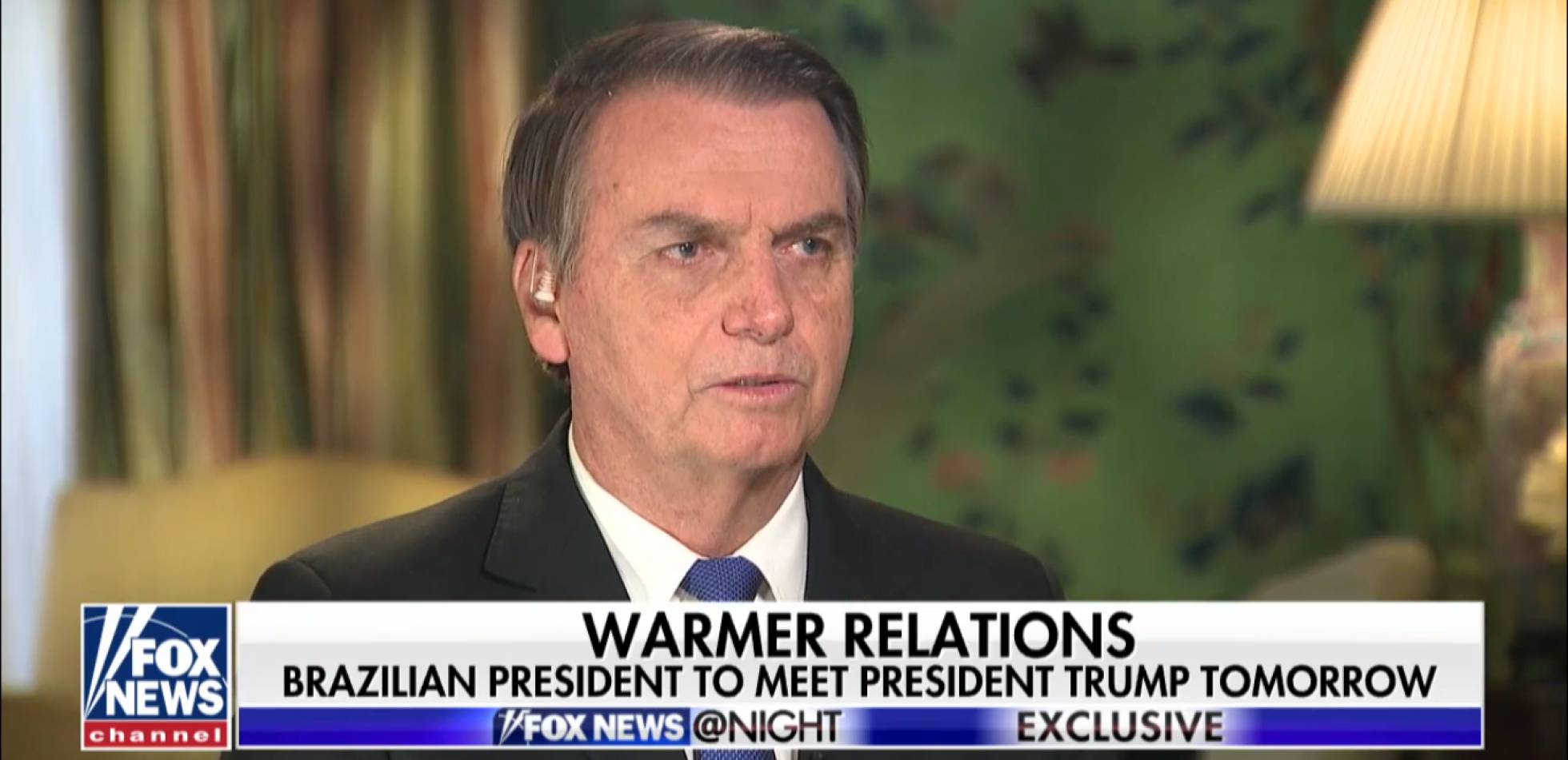 Bolsonaro em entrevista à Fox News