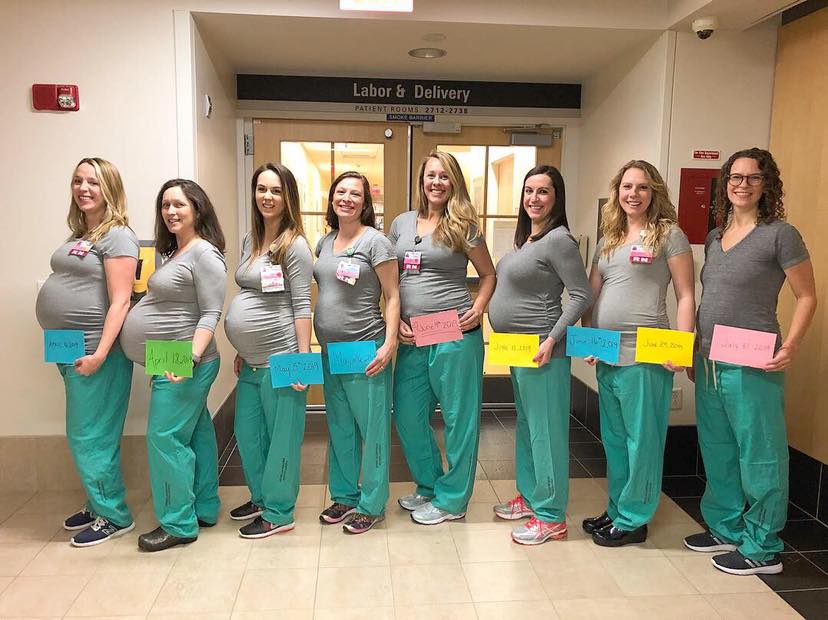Nove enfermeiras estão grávidas ao mesmo tempo em hospital do Maine