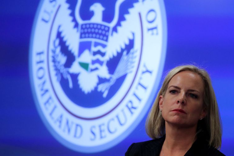 Kirstjen Nielsen deixou o governo de Donald Trump REUTERS/Jonathan Ernst/File Photo