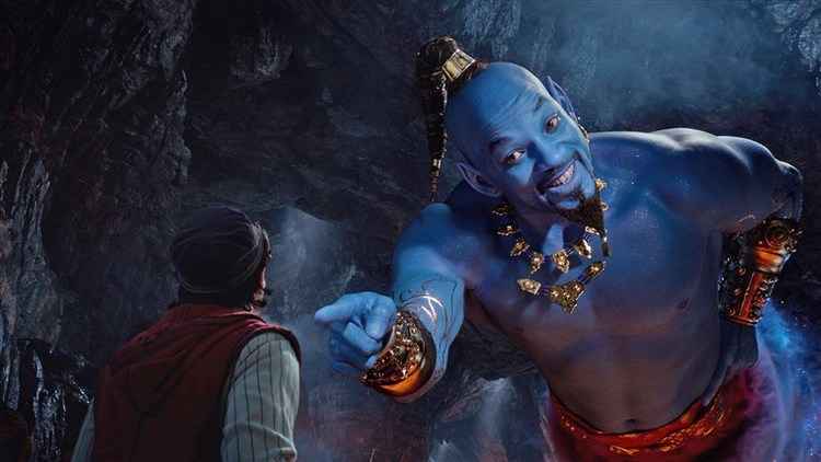 Alladin é estrelado por Will Smith no papel de gênio da lâmpada (Foto: Disney)