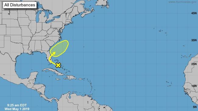 Ciclone tropical pode se desenvolver nos próximos dias Imagem National Hurricane Center
