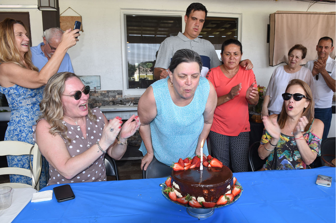 Deborah foi muito festejada pelos amigos