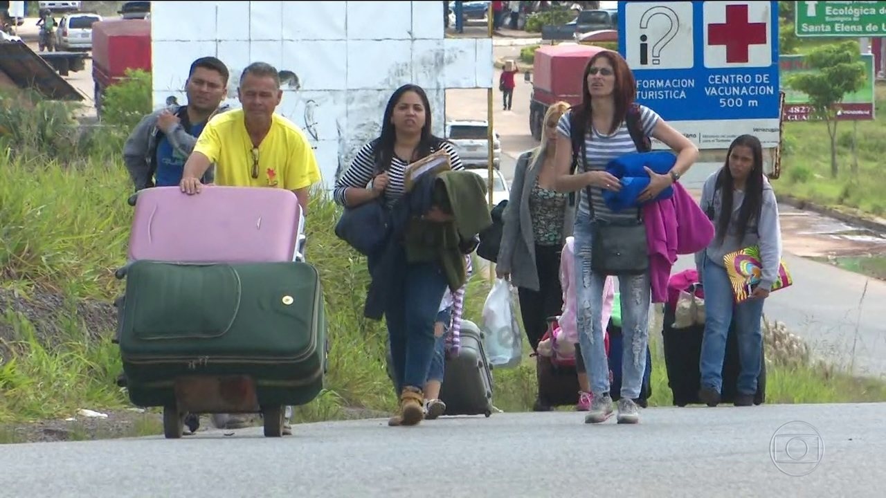 Imigrantes venezuelanos se tornaram um problema para o governo FOTO TV Globo