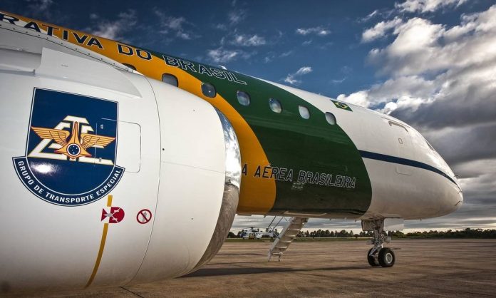 Modelo da Embraer que faz parte do Grupo Especial de Transporte da FAB (Foto Johnson Barros -Força Aérea Brasileira) Modelo da Embraer que faz parte do Grupo Especial de Transporte da FAB (Foto Johnson Barros -Força Aérea Brasileira)