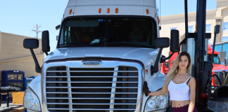 Carolina Ortega é caminhoneira nos EUA (Foto Victor Seabra)