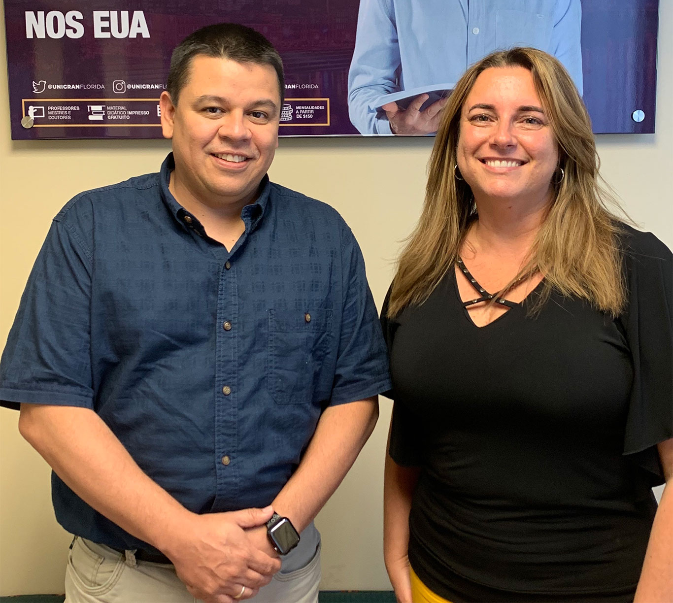 Hugo Roig da Unigran e Cristiane Martins da VFP (Foto: Divulgação)