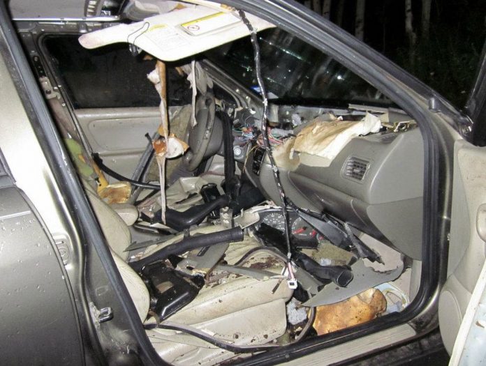 Urso destruiu o interior do carro (Foto: Snowmass Village Police Department)