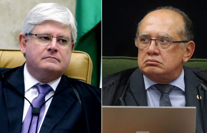 O ex-procurador da República Rodrigo Janot e o ministro do STF Gilmar Mendes (Foto Divulgação STF)